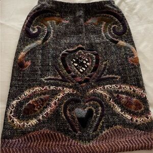 Missoni Elegant Paisley Wool Mohair Knit Skirt - Multicolor Sz 4 1/150